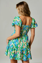 Abstract Leaf Print Dress
