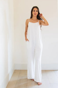 White Linen Romper