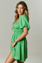 Emerald Green Ruched Dress