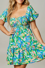 Abstract Leaf Print Dress