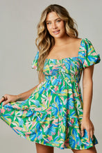 Abstract Leaf Print Dress