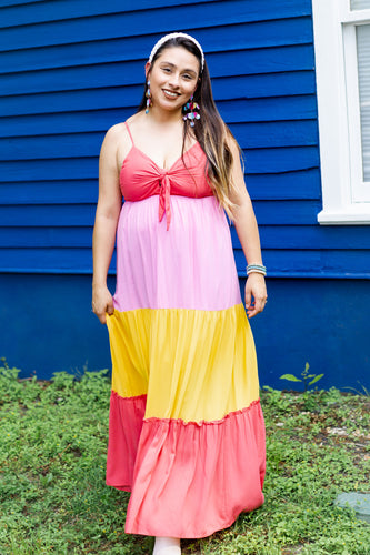 Multi Coral Maxi Dress