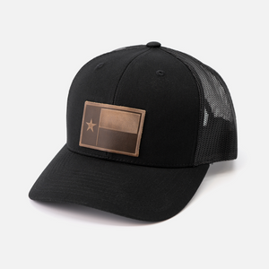 OEH Cap - Leather - Texas Flag