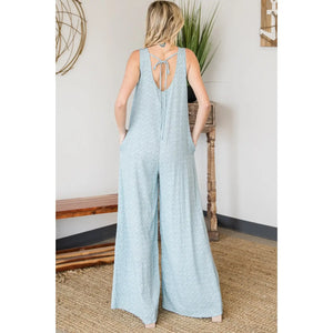 Wide-Leg Open Tie Back Jumpsuit