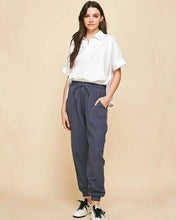 Navy Gauze Jogger