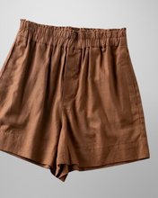 Elastic Waistband Linen Shorts