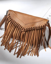 Leather Tassel Crossbody Purse