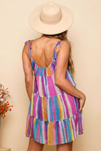 Multicolor Tiered Mini Dress