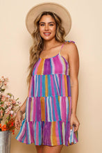 Multicolor Tiered Mini Dress