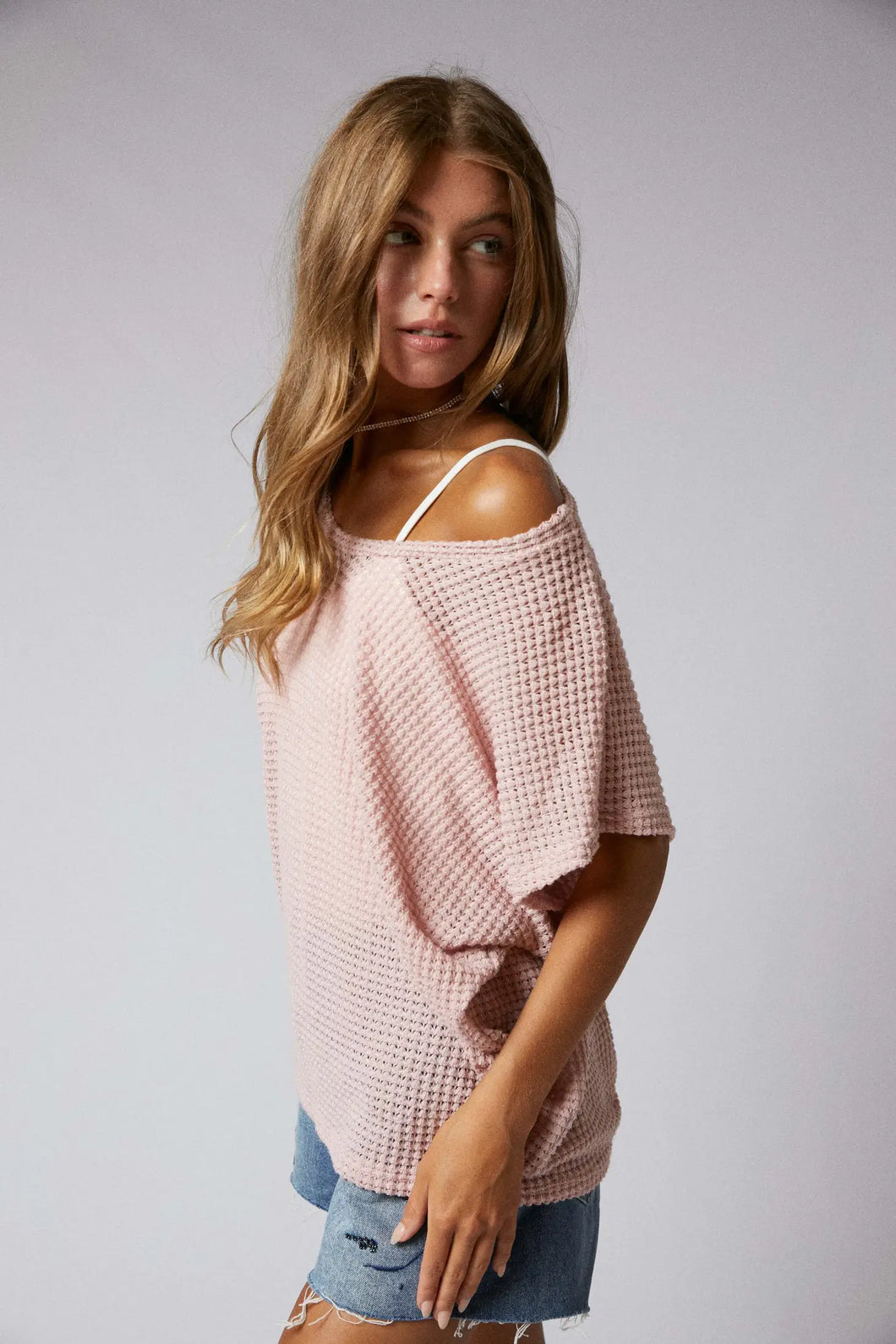 Mauve Waffle Sweater