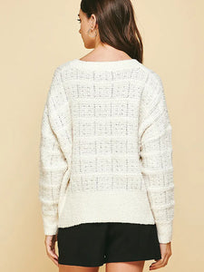 Metallic Plaid Sweater