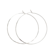Hammered Sterling Silver Hoops