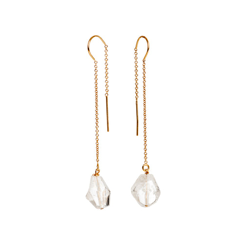 Clear Quartz Thread Earrings