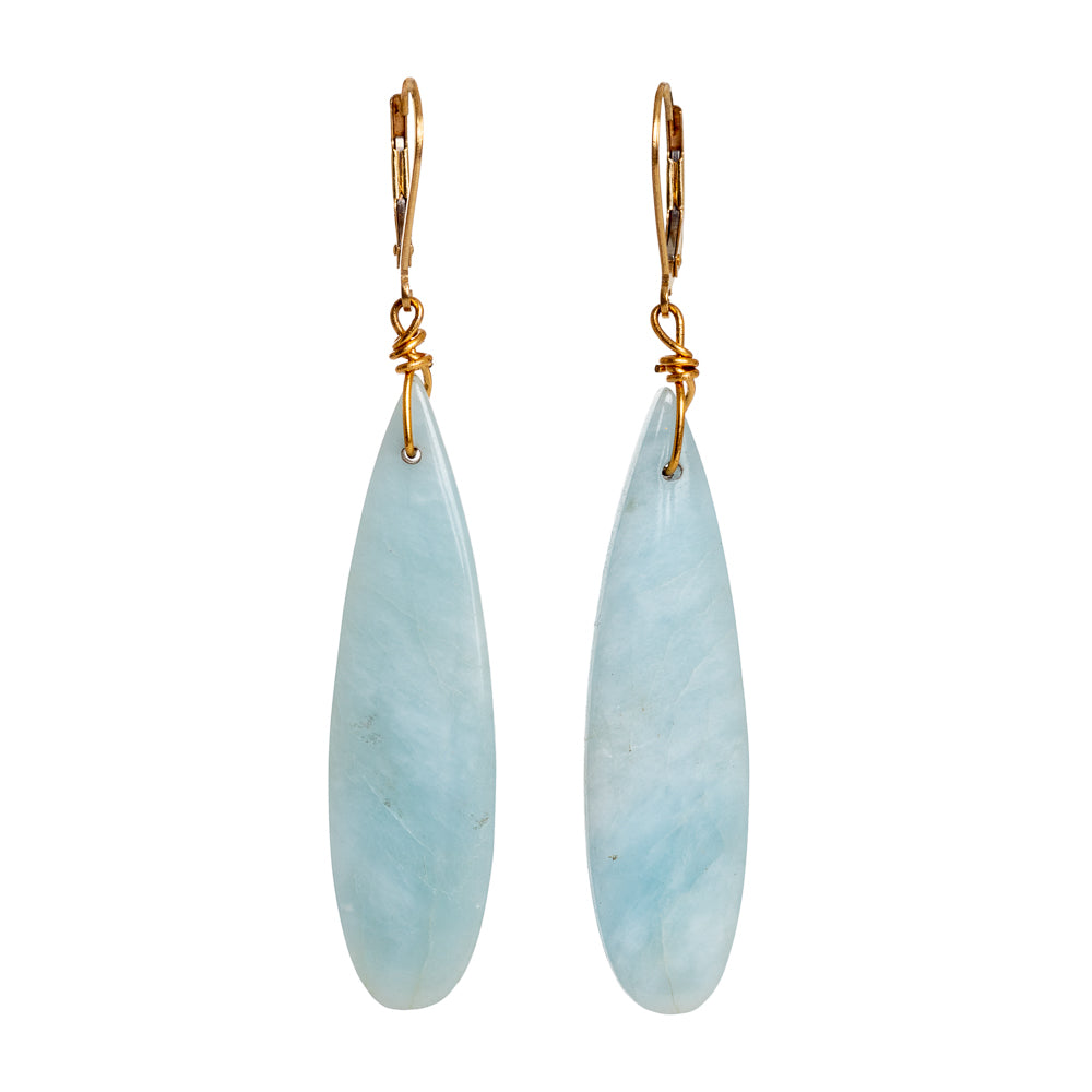 Amazonite Teardrop Earrings