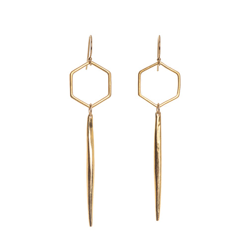 Honeycomb Spike Earrings