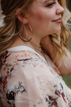 Pewter African Beaded Hoops