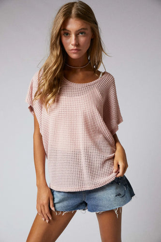 Mauve Waffle Sweater