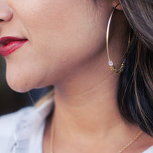 Gold African Beaded Hoops