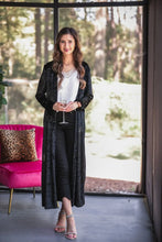 Stroke of Midnight Velvet Duster