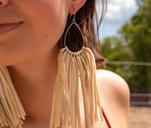 Suede Long Fringe Earrings
