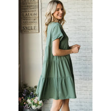 Olive Ribbed Midi Dress