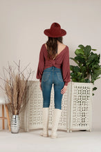 Raisin Twist Back Sweater